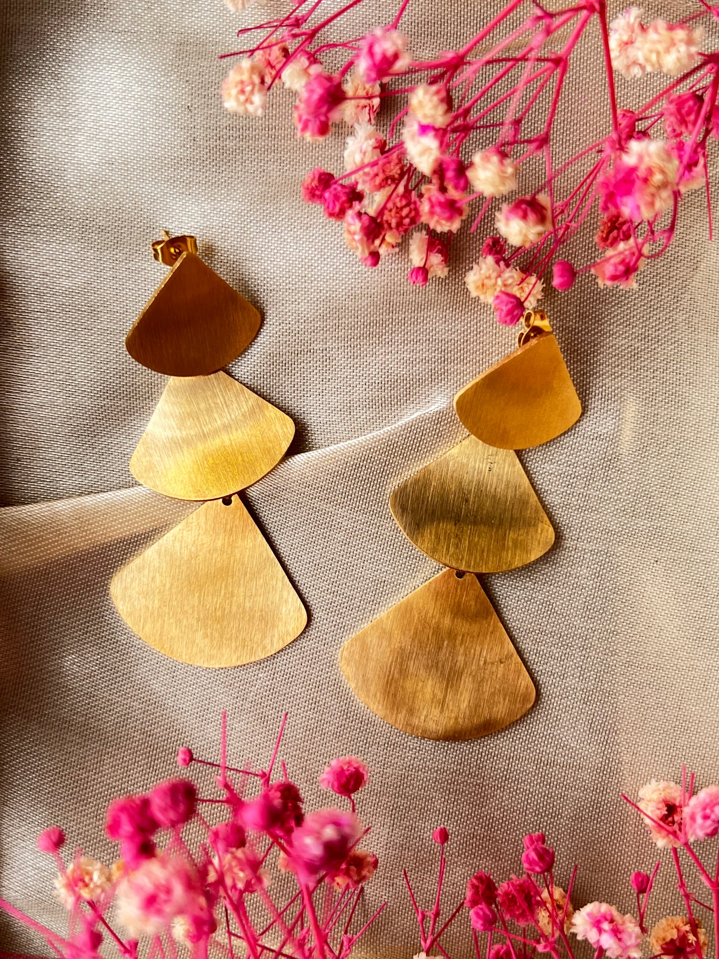 Golden Petal Earrings