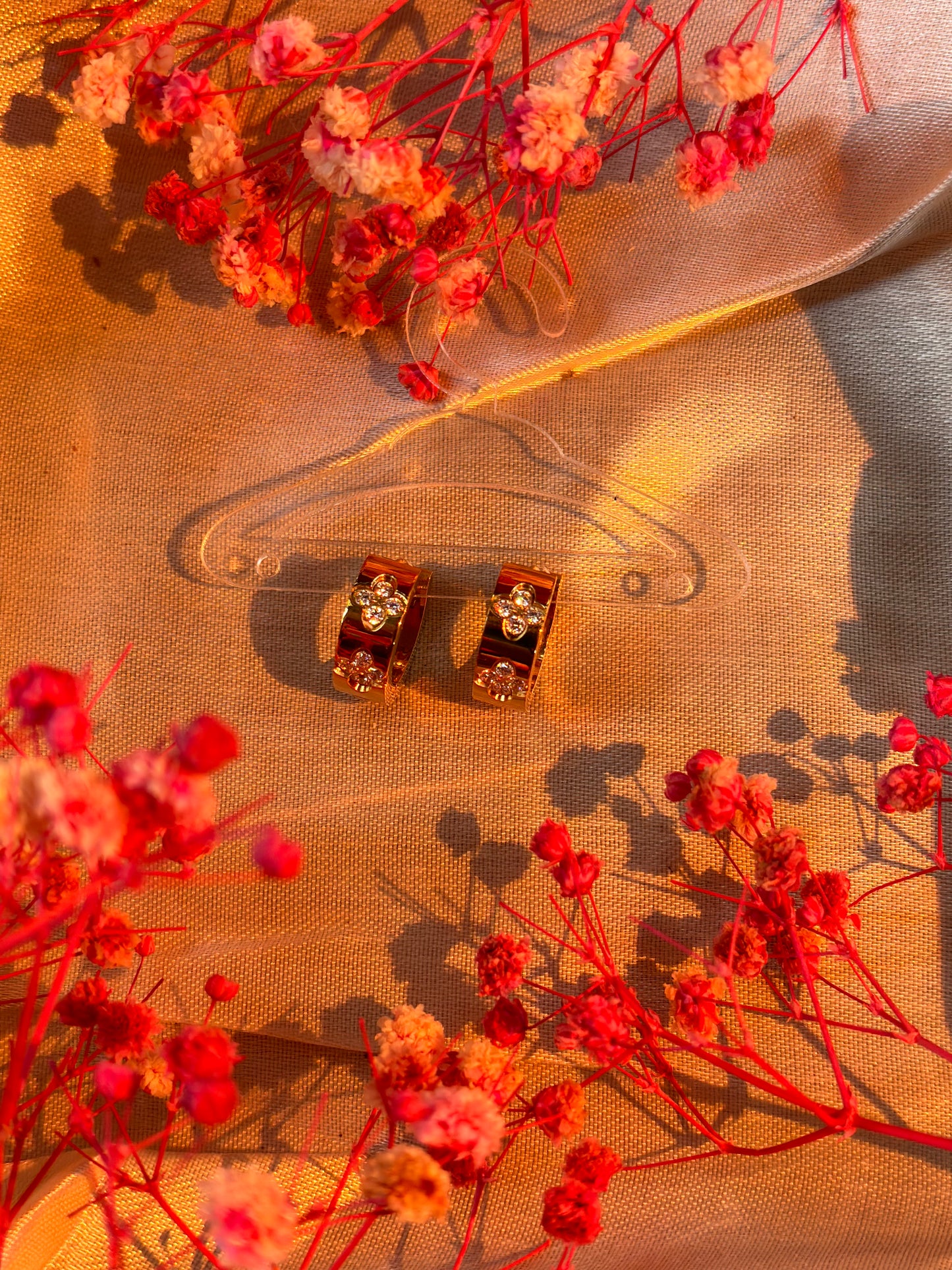 Golden Starburst Heavenly Small Hoops