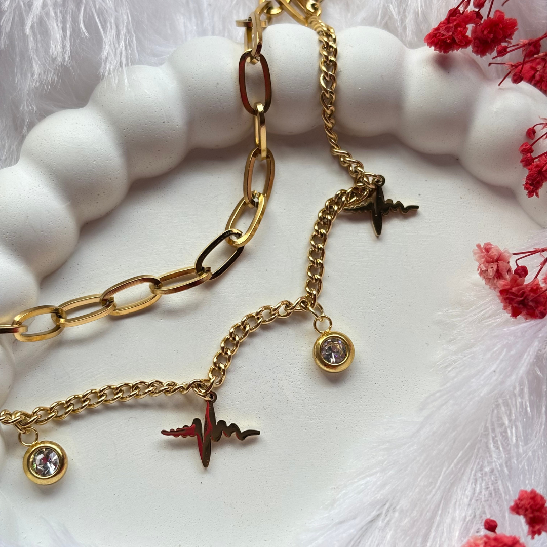 Heartbeat Charm Bracelet