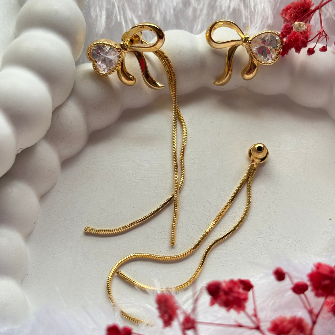Twinkle Bow Threads Earring