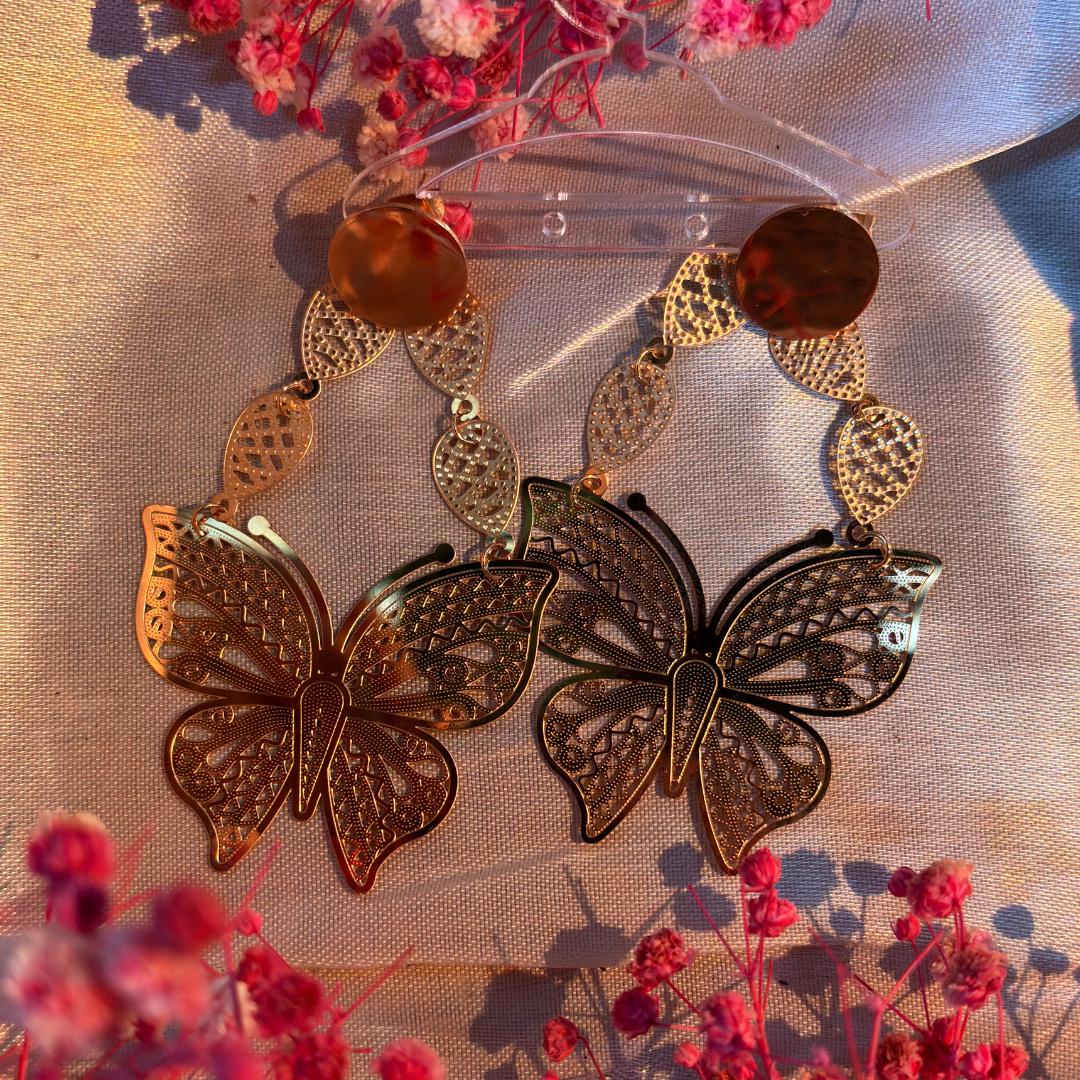 Golden Butterfly Dreams Earrings