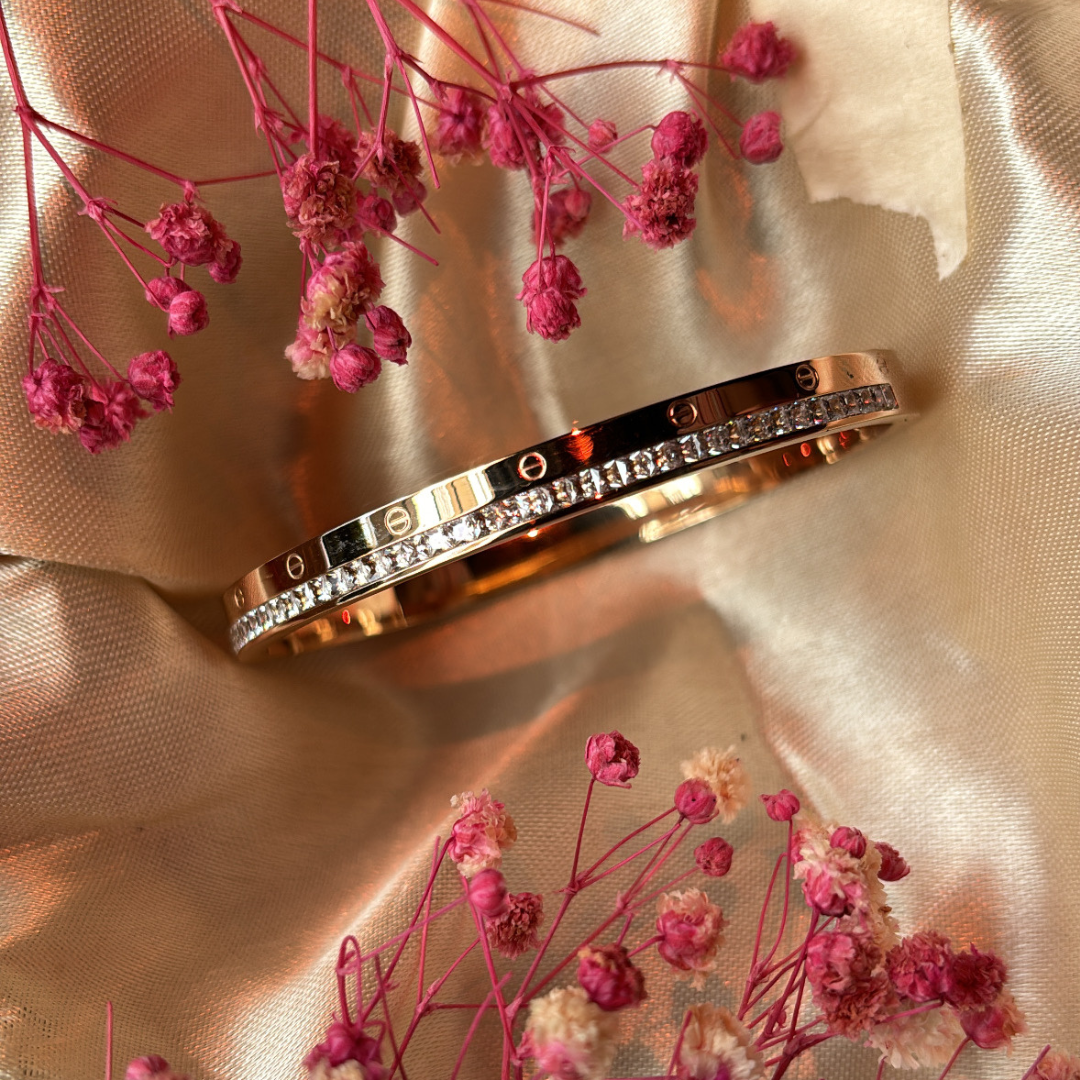 Golden Crystal Elegance Bracelet
