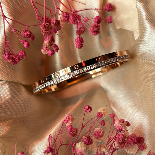 Golden Crystal Elegance Bracelet