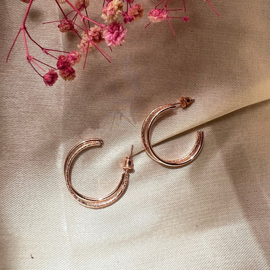 Rose Gold Classic Hoops