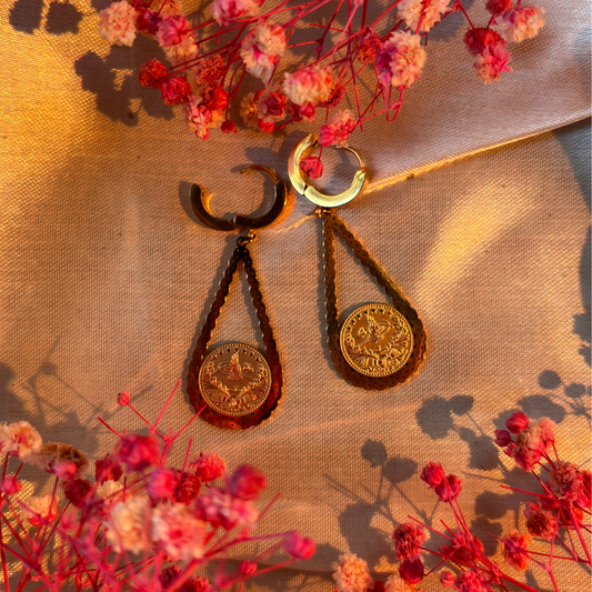 Royal Coin Drop Earrings