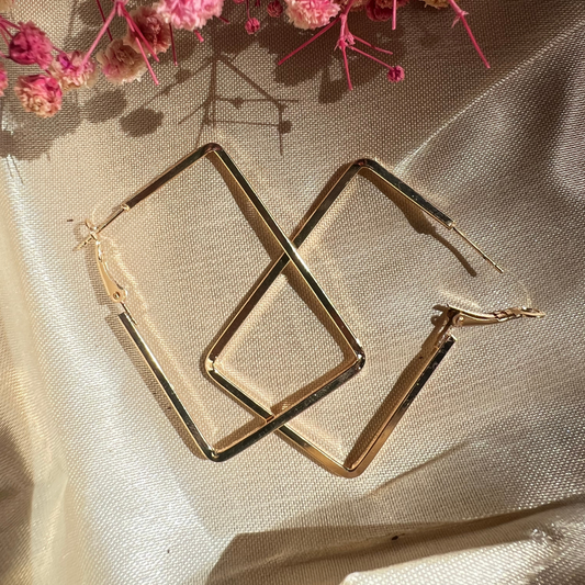 Timeless Square Elegance Hoops