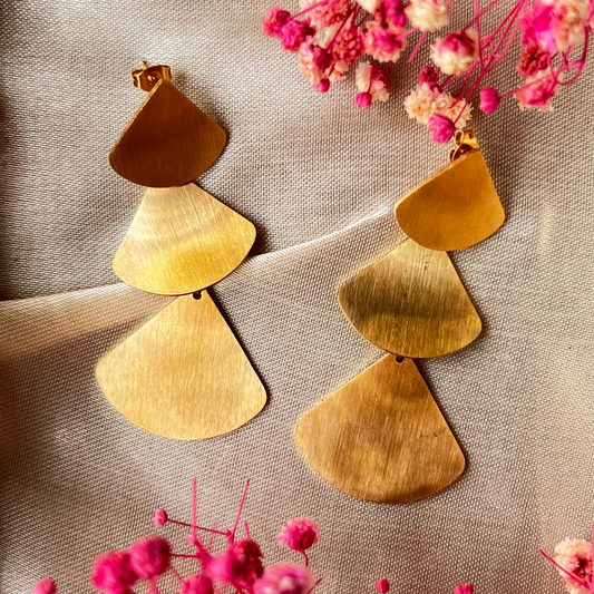 Golden Petal Earrings